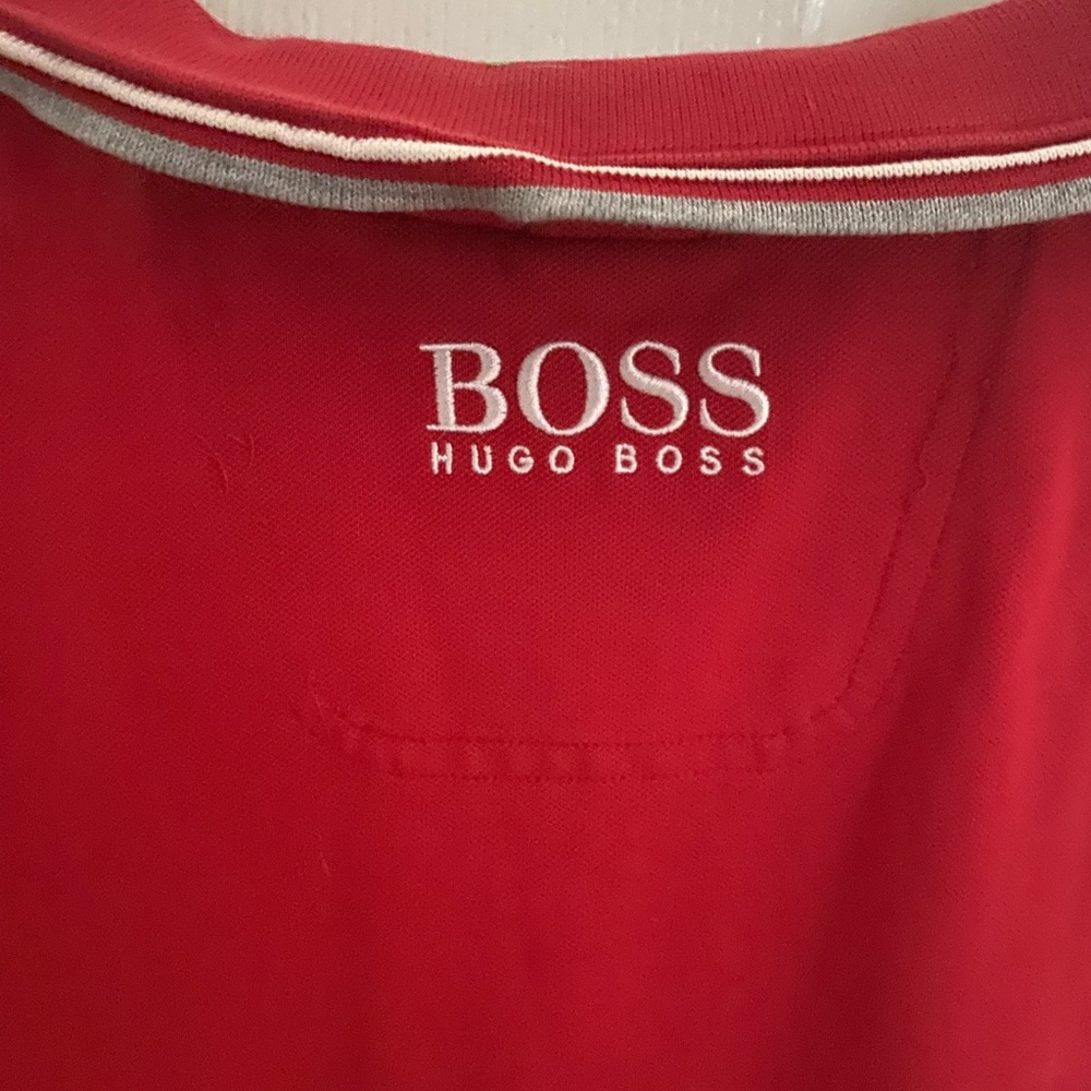 Boss Red and Gray Polo Shirt - Picture 3 of 3